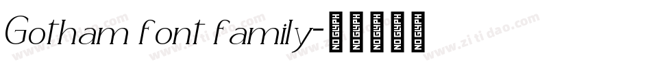 Gotham font family字体转换